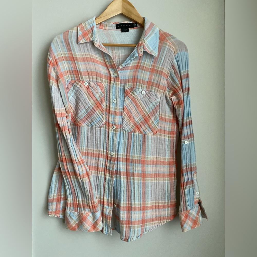 EUC - Sanctuary boyfriend shirt, size XS